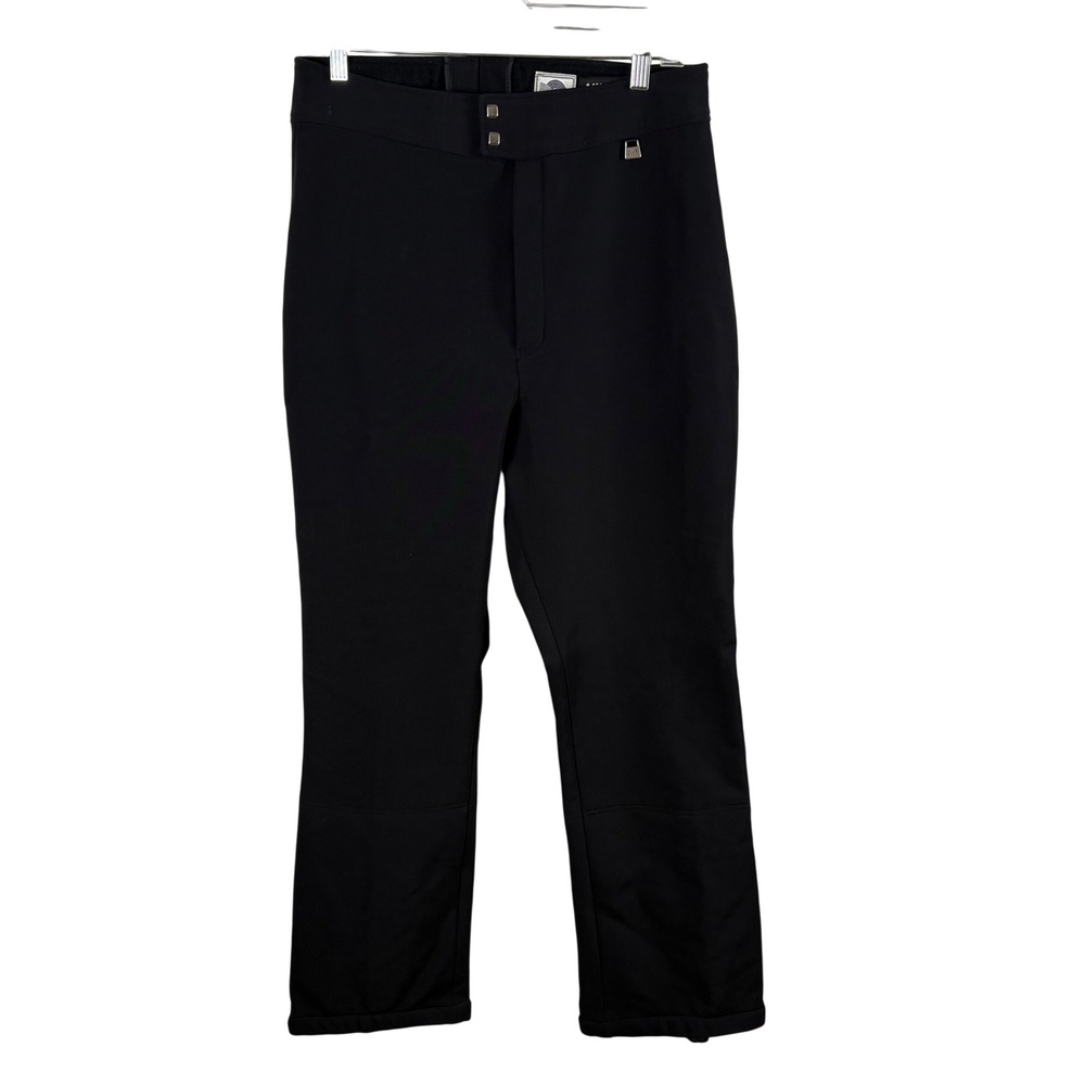 Nils Skiwear Women's Black Ski Snowboard Pants Sz 14 Long Softshell Fleece Lined